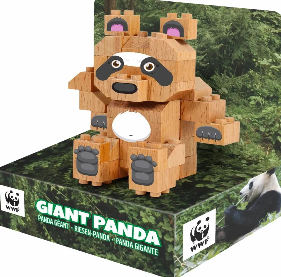 FabBrix - WWF Giant Panda Wooden Brick Set