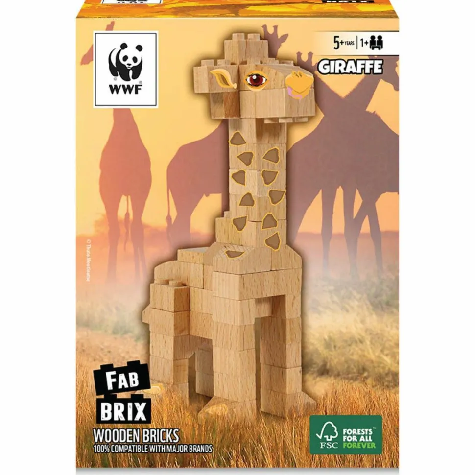 FabBrix - WWF Giraffe Wooden Brick Set