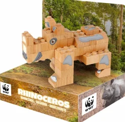 FabBrix - WWF Rhinoceros Wooden Brick Set
