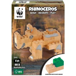 FabBrix - WWF Rhinoceros Wooden Brick Set