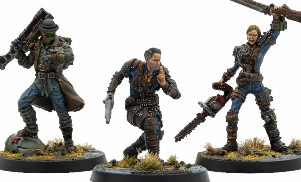 Fallout: Wasteland Warfare - Legends of Vault 76 Unpainted Multi-Part Resin Miniatures 3-Pack
