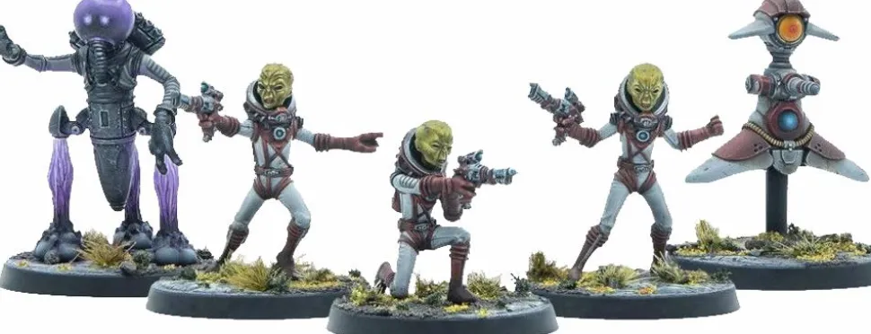 Fallout: Wasteland Warfare - Zetans: Invaders from Beyond Unpainted Multi-Part Resin Miniatures 5-Pack