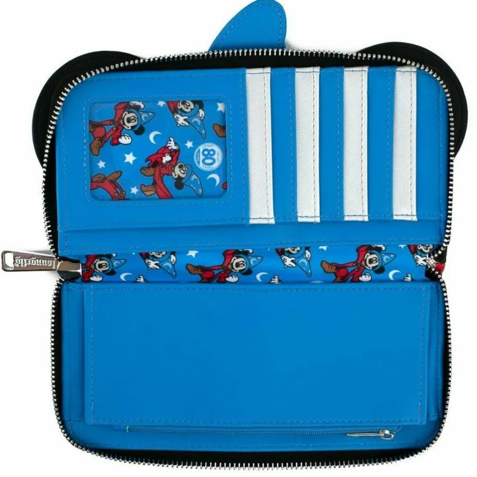 Fantasia - Sorcerer Mickey Cosplay 8” Faux Leather Zip-Around Wallet