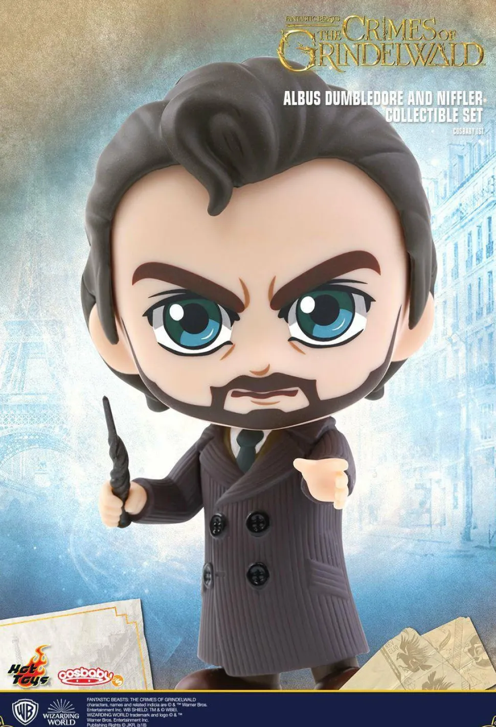 Fantastic Beasts 2: The Crimes of Grindelwald - Albus Dumbledore & Niffler Cosbaby 3.75” Hot Toys Bobble-Head Figure 2-Pack