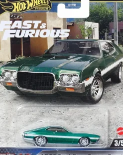 Fast & Furious - 1972 Ford Gran Torino Sport Hot Wheels Premium Real Riders 1/64th Scale Die-Cast Vehicle Replica