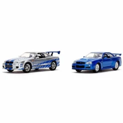 Fast & Furious - Brian's Nissan Skyline GT-R (BNR34) 1/32 Scale Die-Cast Vehicle Replica 2-Pack