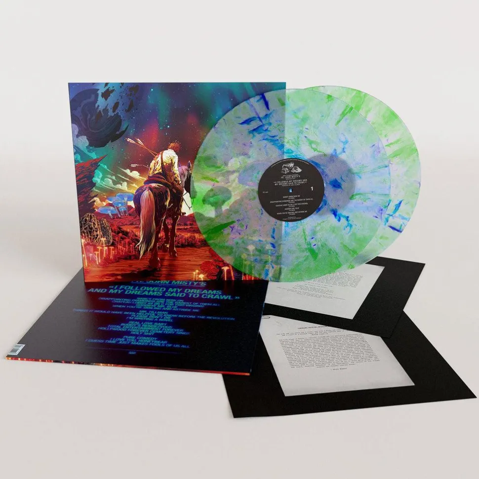 Father John Misty - Greatish Hits: I Followed My Dreams And My Dreams Said To Crawl 2 LP Vinyl Record (Clear with Blue, Green and Purple Splatter Coloured Vinyl)