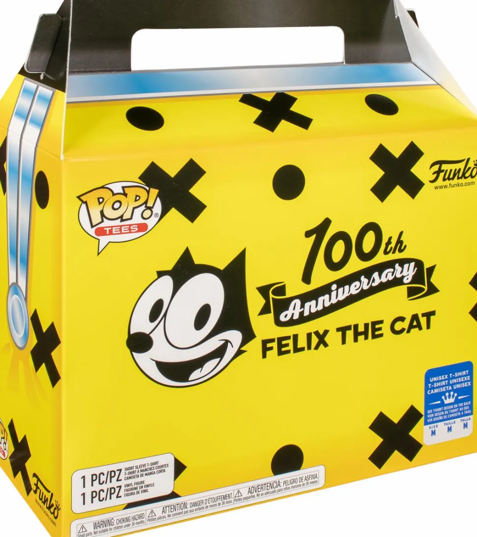 Felix the Cat - Felix the Cat Silver Metallic Pop! Vinyl Figure & T-Shirt Box Set