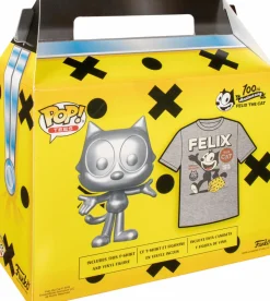 Felix the Cat - Felix the Cat Silver Metallic Pop! Vinyl Figure & T-Shirt Box Set