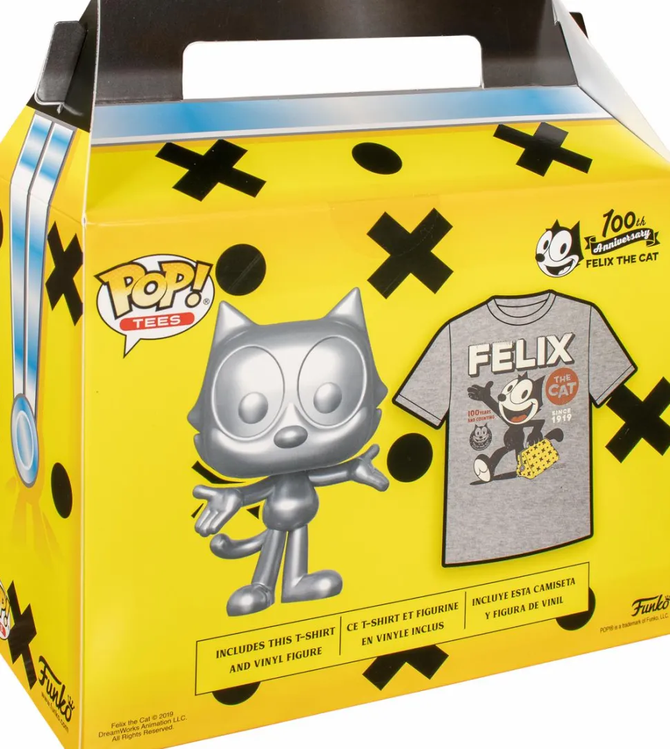 Felix the Cat - Felix the Cat Silver Metallic Pop! Vinyl Figure & T-Shirt Box Set