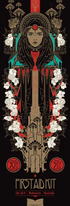 First Aid Kit - The Hi-Fi, Melbourne 2014 Art Print by Ken Taylor