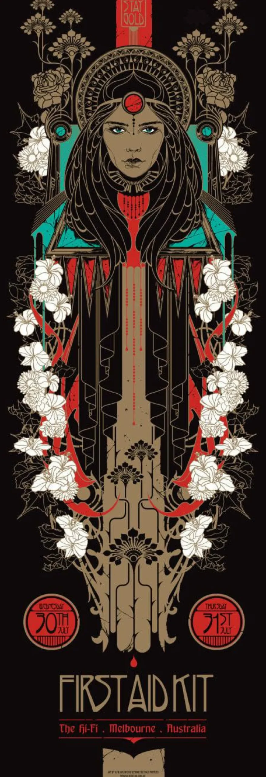 First Aid Kit - The Hi-Fi, Melbourne 2014 Art Print by Ken Taylor
