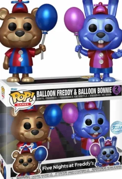 Five Nights at Freddy's - Balloon Freddy & Balloon Bonnie Metallic Pop! Vinyl 2-Pack