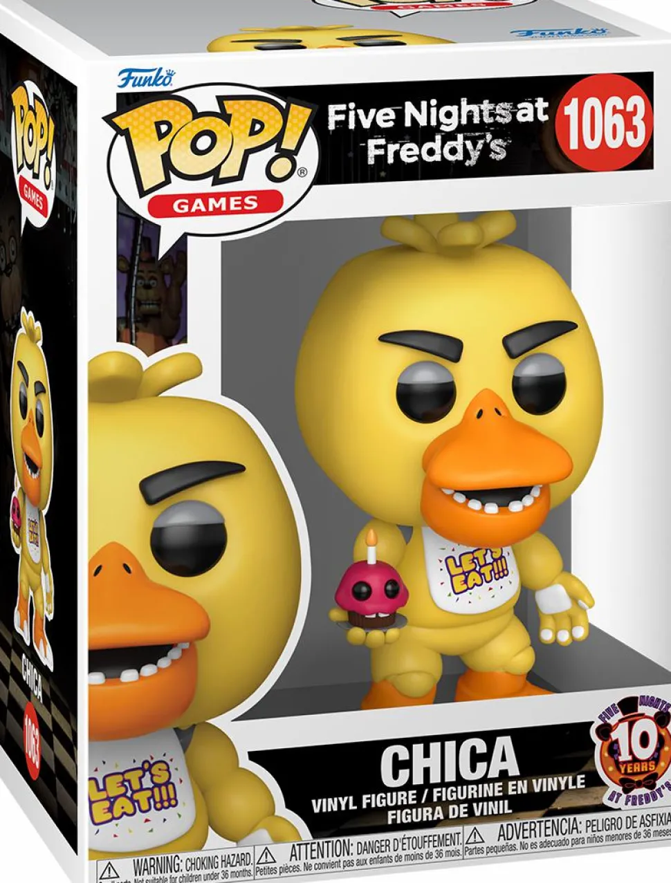 Five Nights at Freddy's: 10th Anniversary - Chica with Cupcake Pop! Vinyl Figure