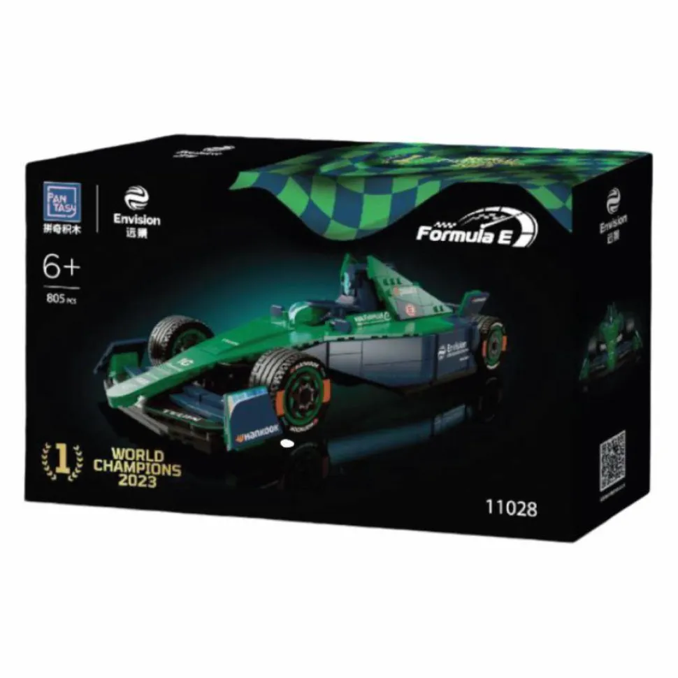 Formula E - 2023 World Champions Envision Racing Team Racing Car Building Block Construction Set (805 Pieces)