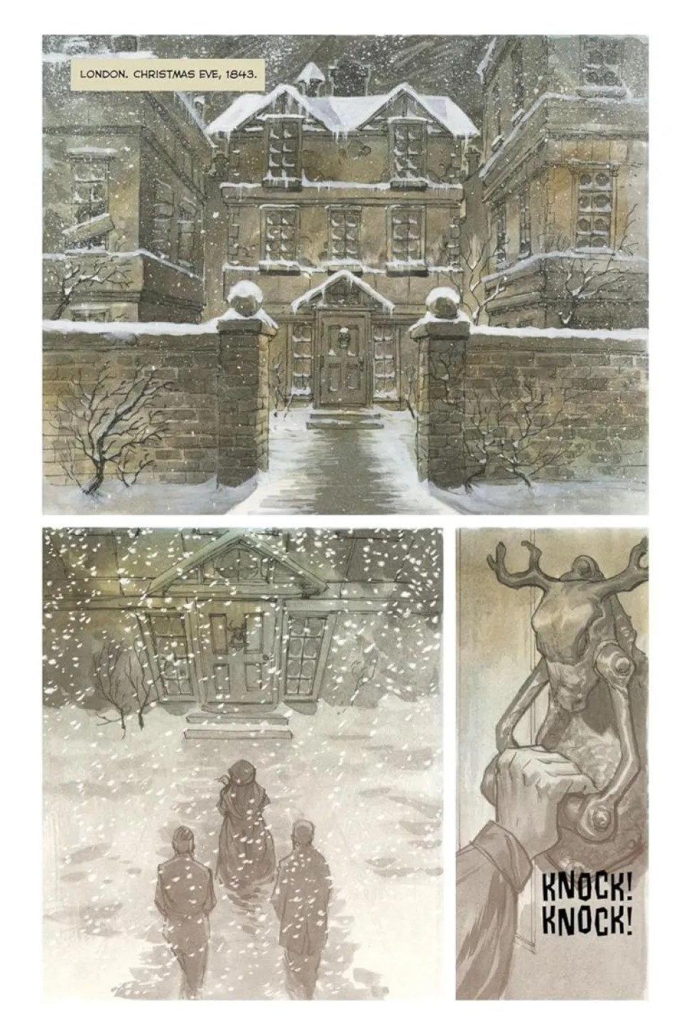 Four Gathered on Christmas Eve Hardcover Book