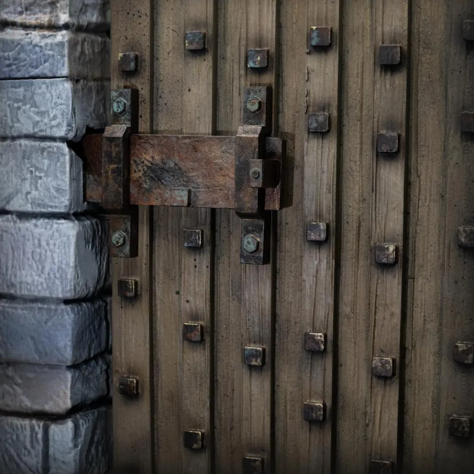 Frankenstein (1931) - Castle Door 1/6th Scale Action Figure Diorama Accessory