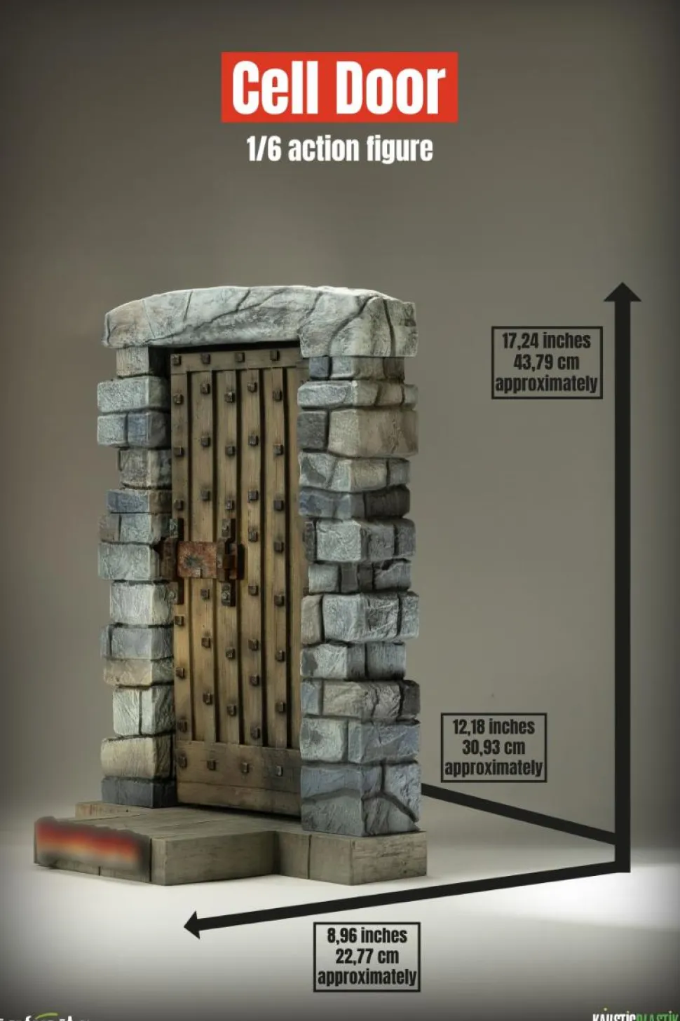 Frankenstein (1931) - Castle Door 1/6th Scale Action Figure Diorama Accessory