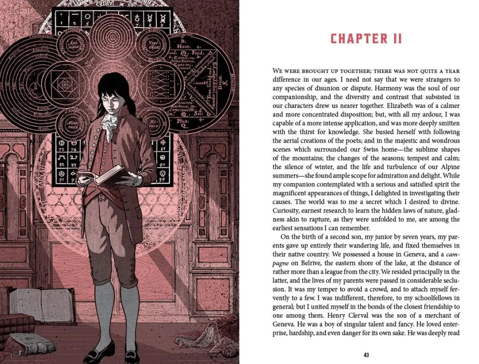 Frankenstein by Mary Shelley Deluxe Edition Hardcover Book