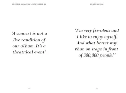 Freddie Mercury - Lines to Live By: Break Free with the Words of Freddie Hardcover Book