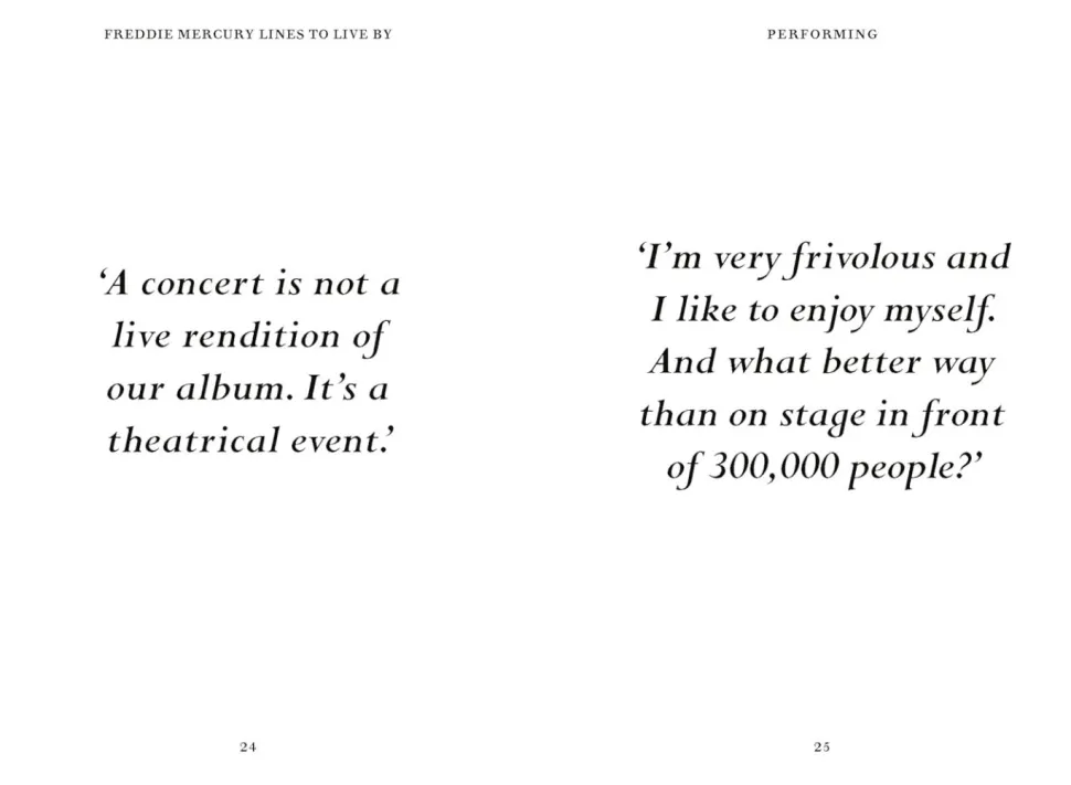 Freddie Mercury - Lines to Live By: Break Free with the Words of Freddie Hardcover Book
