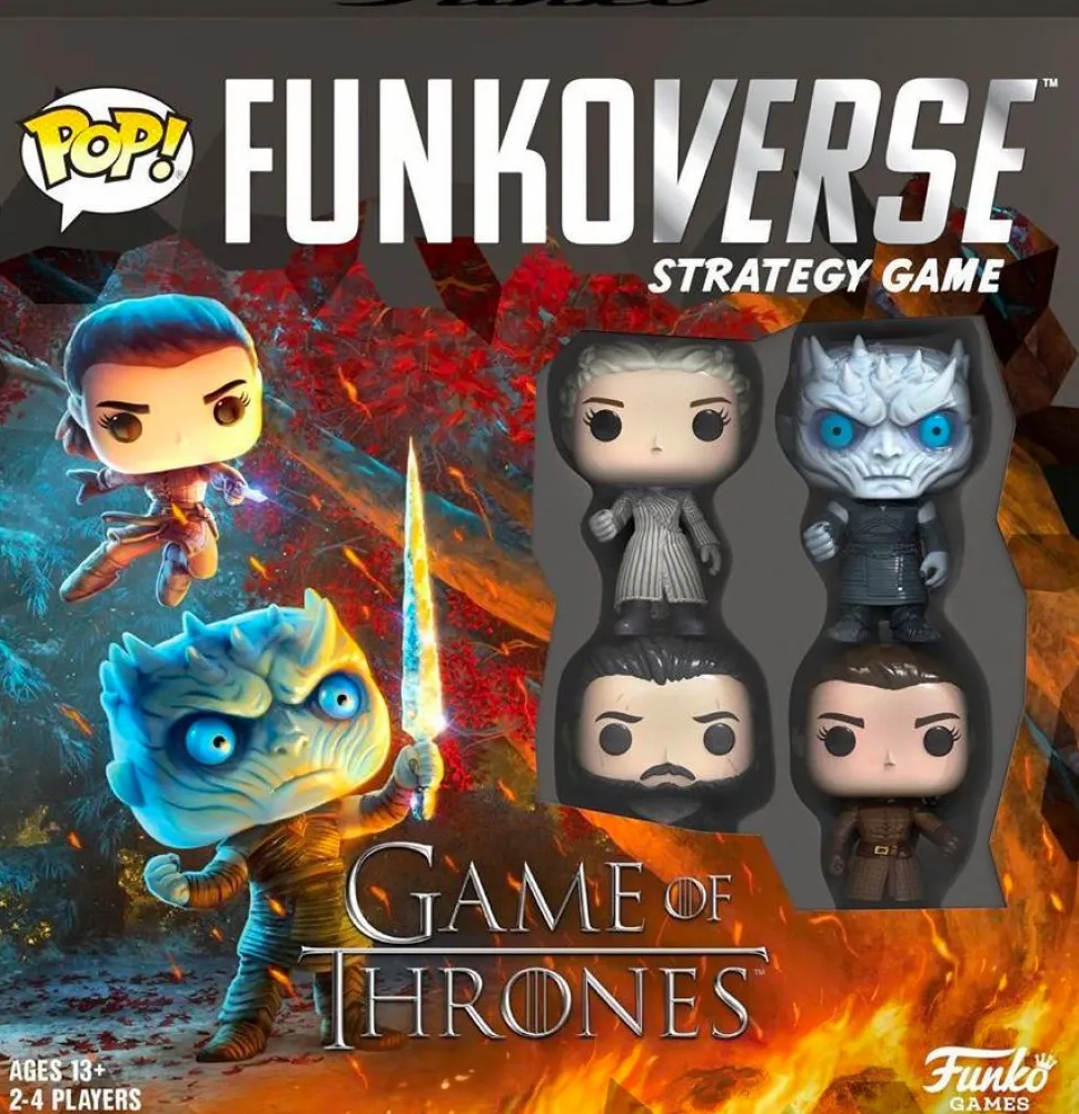Game of Thrones - Daenerys, Night King, Jon Snow & Arya Stark Pop! Funkoverse Strategy Board Game 4-Pack