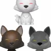 Game of Thrones - Ghost, Grey Wind & Shaggydog Direwolves Dorbz Vinyl Figure Bundle (Funko Exclusive) (Set of 3)