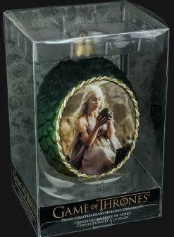 Game of Thrones - Glass Dragon Egg Christmas Ornament Daenerys Holding Egg (Green)