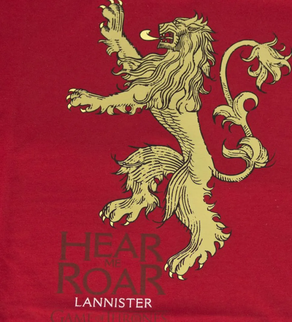 Game of Thrones - Lannister House Sigil Maroon Male T-Shirt