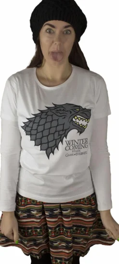 Game of Thrones - Stark House Sigil White Female T-Shirt