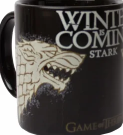 Game Of Thrones - Stark Winter is Coming Black Coffee Mug