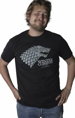Game of Thrones - Stark Winter is Coming Black Male T-Shirt