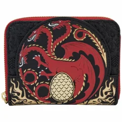 Game of Thrones: House of the Dragon - House Targaryen Sigil 4" Faux Leather Zip-Around Wallet