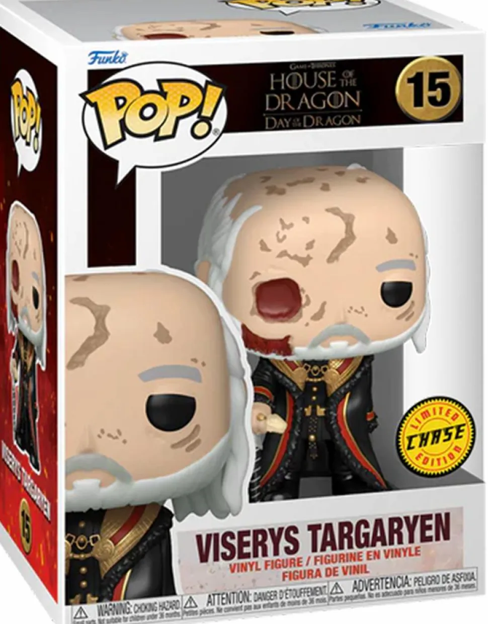 Game of Thrones: House of the Dragon - Masked Viserys Targaryen Pop! Vinyl Figure in Acrylic Pop! Protector (Chase Variant)