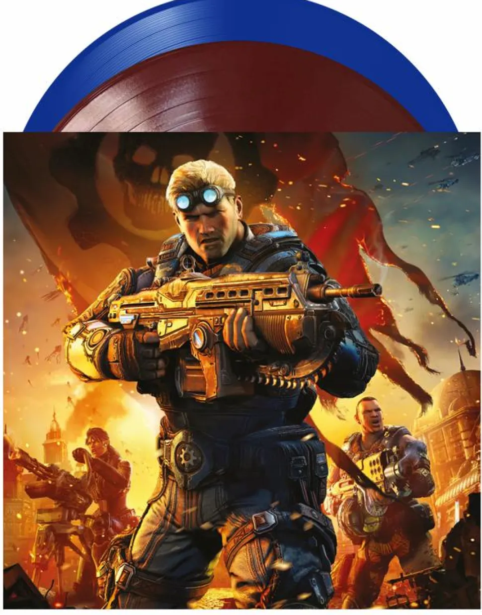 Gears of War: Judgment - Original Video Game Soundtrack by Steve Jablonsky & Jacob Shea 2xLP Vinyl Record (Red / Blue Coloured Vinyl)
