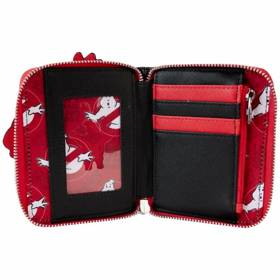 Ghostbusters - Logo Glow in the Dark 4" Faux Zip-Around Wallet
