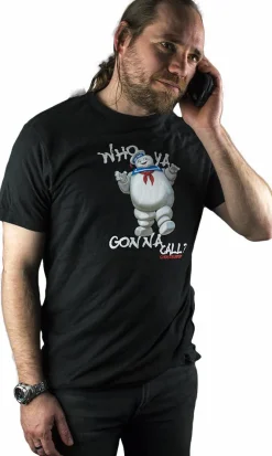 Ghostbusters - Staypuft Marshmallow Man Who Ya Gonna Call? Black Male T-Shirt