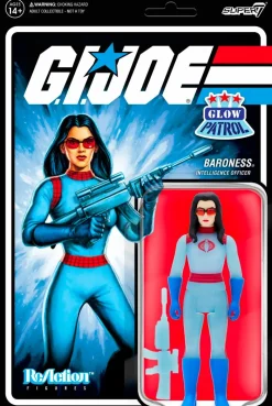 G.I. Joe - Baroness Glow Patrol Glow-in-the-Dark ReAction 3.75” Action Figure