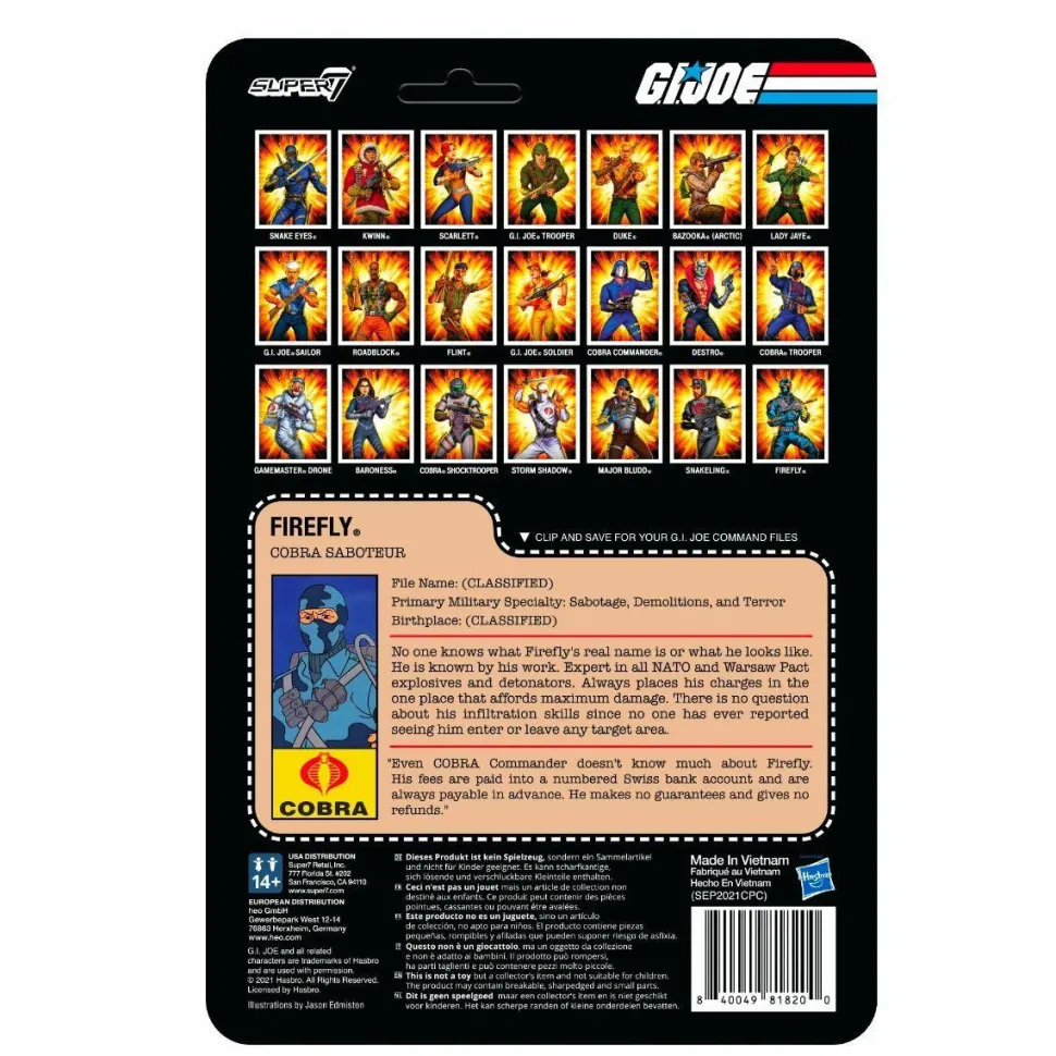 G.I. Joe - Firefly (Comic Colors) ReAction 3.75” Action Figure