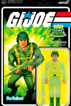 G.I. Joe - G.I. Joe Trooper (Greenshirt) Glow Patrol Glow-in-the-Dark ReAction 3.75” Action Figure
