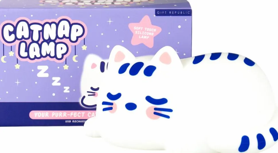 Gift Republic - Cat Nap Soft Touch Light-Up Lamp