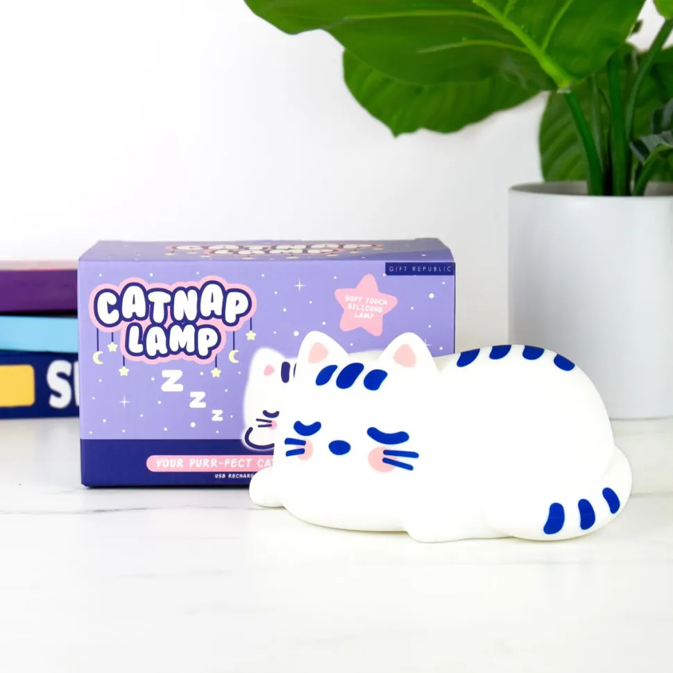Gift Republic - Cat Nap Soft Touch Light-Up Lamp