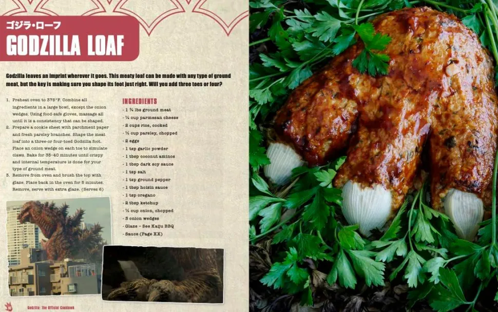 Godzilla - The Official Cookbook Hardcover Book
