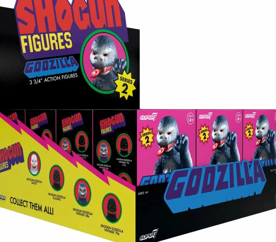 Godzilla - Toho Shogun Figures Series 2 Blind Box ReAction 3.75" Action Figure (Display of 12)