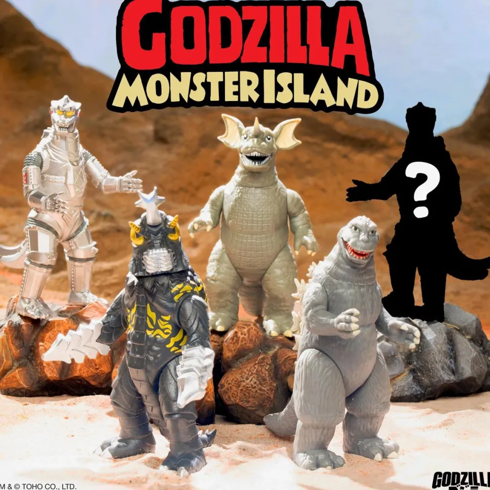 Godzilla - Toho Wave 7 Monster Island Blind Box ReAction 3.75" Action Figure (Display of 12)