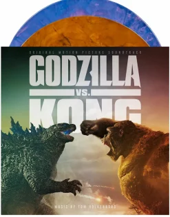 Godzilla vs Kong (2021) - Original Motion Picture Soundtrack by Tom Holkenborg 2xLP Vinyl Record (Electric Blue & Hot Pink Swirl & Fire Orange & Black Smoke)