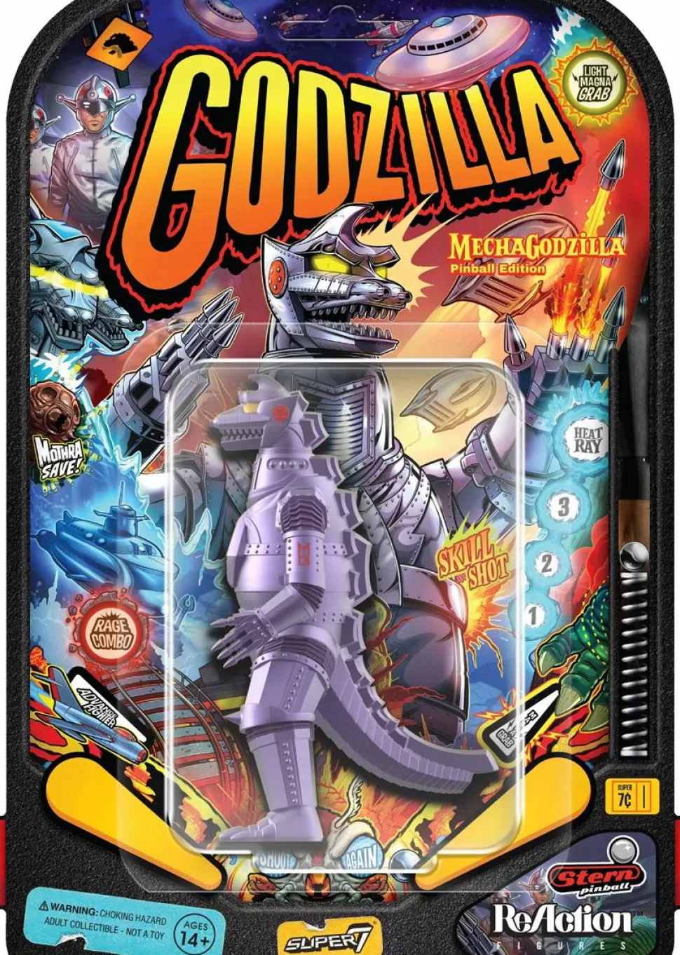 Godzilla vs. Mechagodzilla (1974) - Mechagodzilla Stern Pinball Edition ReAction 3.75" Action Figure