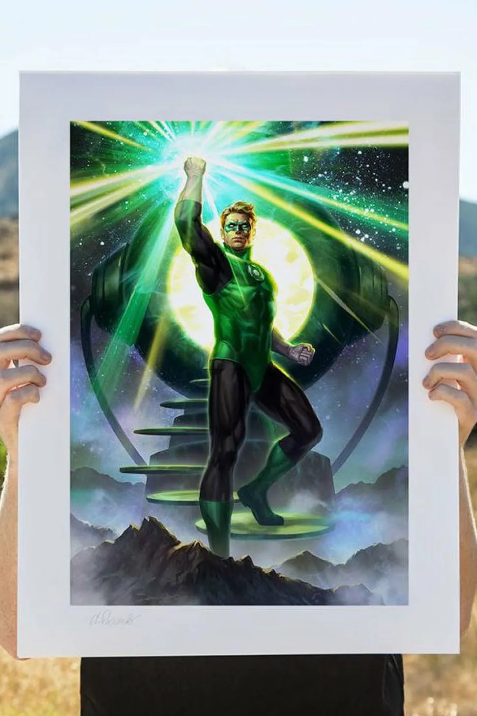 Green Lantern - Green Lantern Premium Art Print by Alex Pascenko