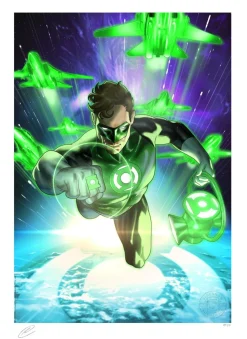 Green Lantern - Hal Jordan Fine Art Print by Taurin Clarke