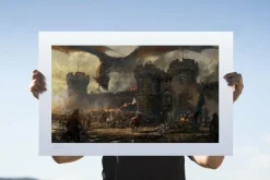 Greg Rutkowski - Castle Defence Fine Art Print by Greg Rutkowski